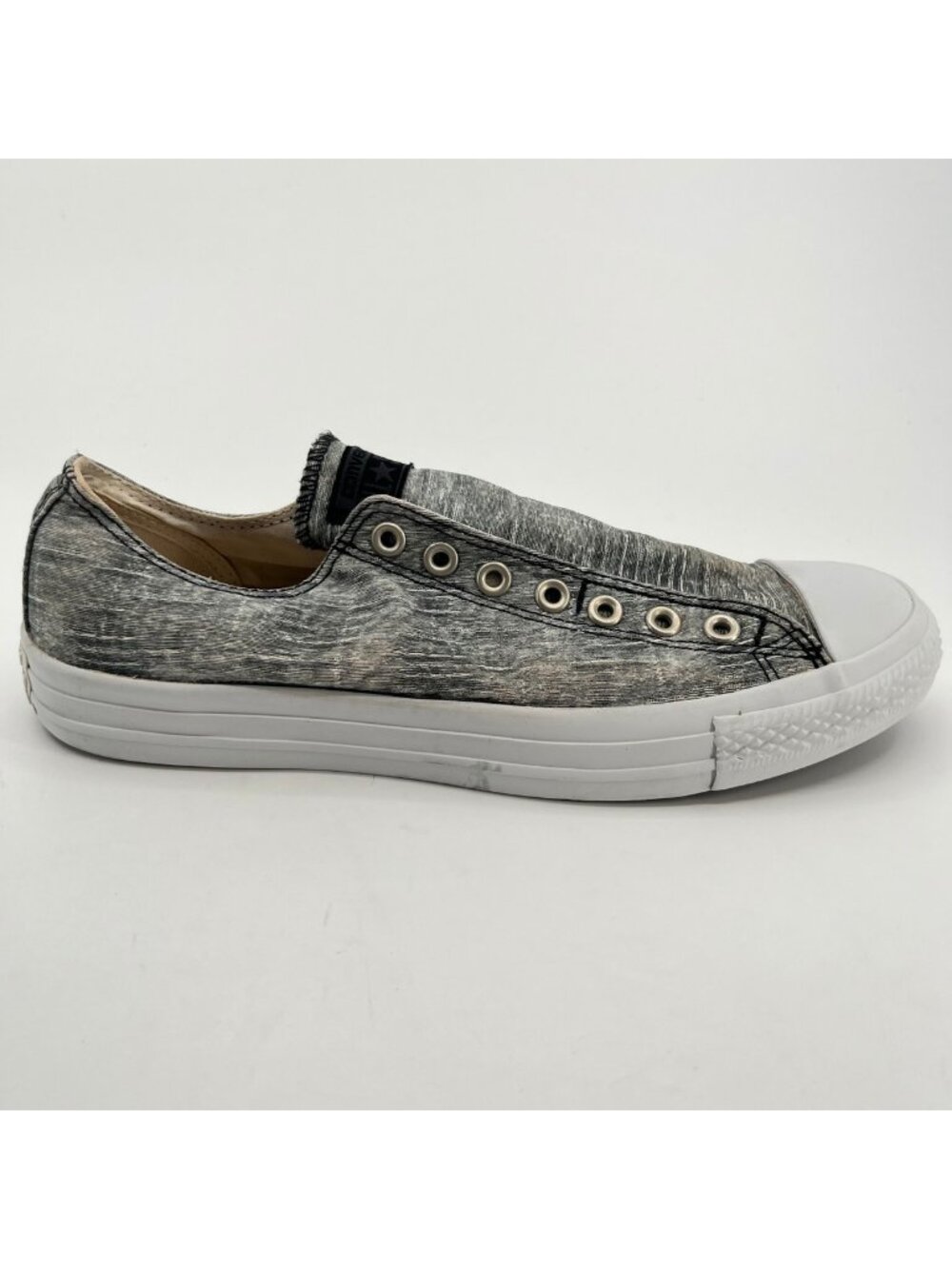 Converse Chuck Taylor All Star Slip-On Mens Size 10 Gray Skate Shoes Sneakers